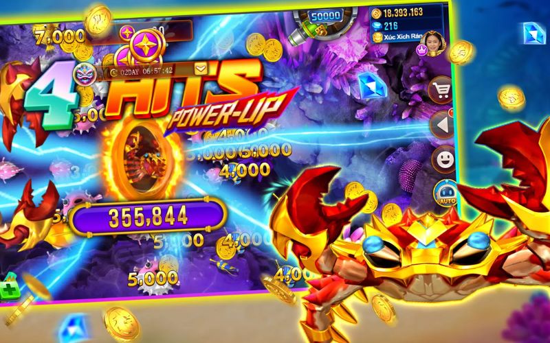 giao diện vua săn cá với nhiều boss lớn